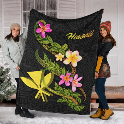 Hawaii Polynesian Blanket - Plumeria Tribal
