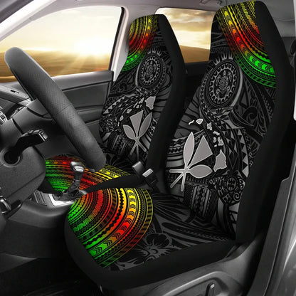 Hawaii Polynesian Car Seat Covers - Kanaka Maoli Hawaiian Map