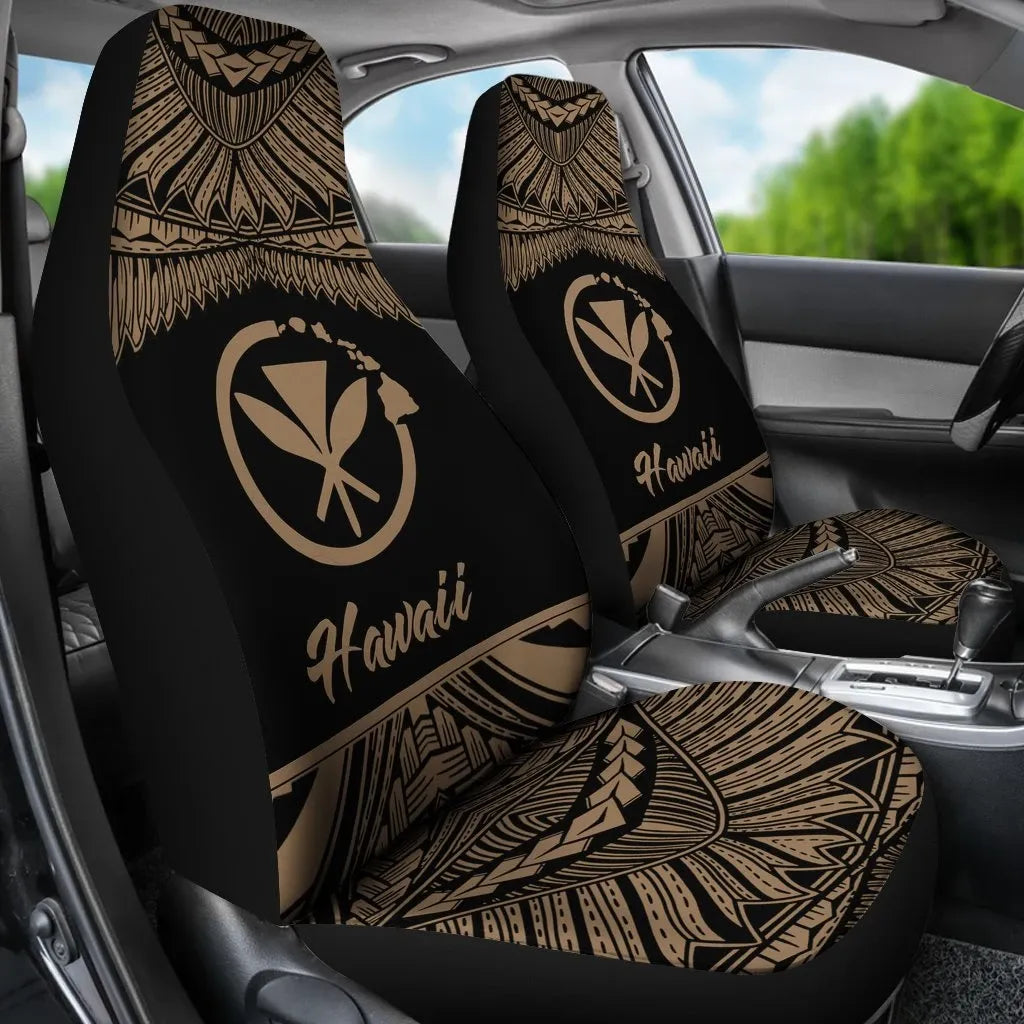 Hawaii Polynesian Car Seat Covers - Pride Gold Version