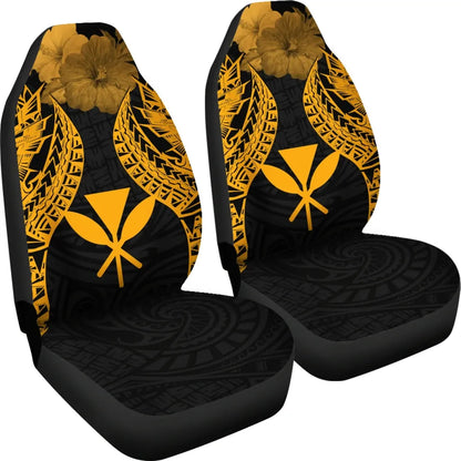 Hawaii Polynesian Car Seat Covers Pride Seal And Hibiscus Gold
