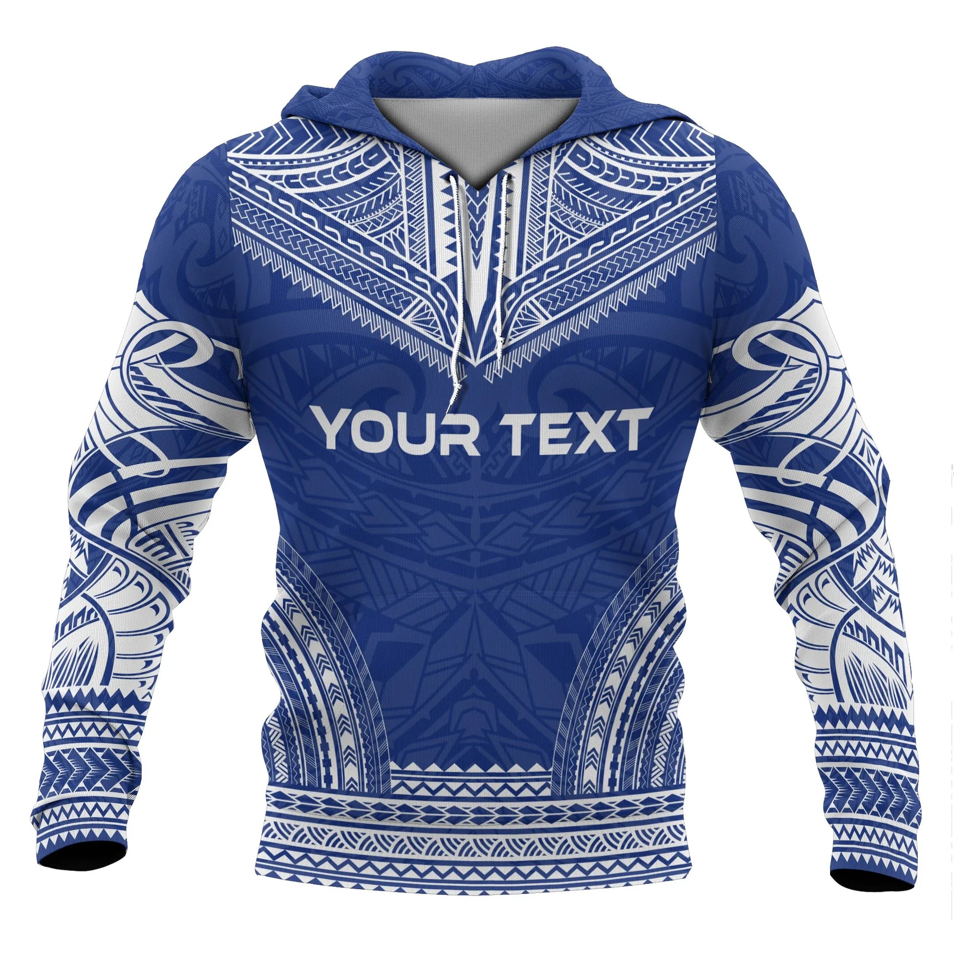 Hawaii Polynesian Chief Custom Personalised Hoodie - Flag Version