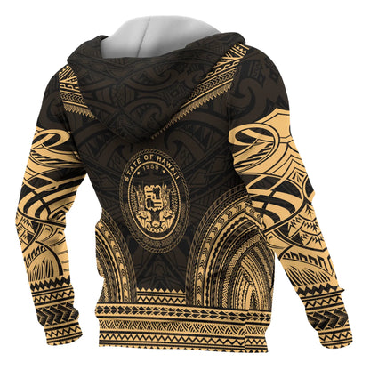 Hawaii Polynesian Chief Hoodie - Gold Version