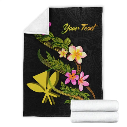 Hawaii Polynesian Custom Personalised Blanket - Plumeria Tribal