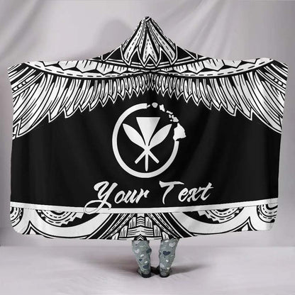 Hawaii Polynesian Custom Personalised Hooded Blanket - Hawaii Pride White Version