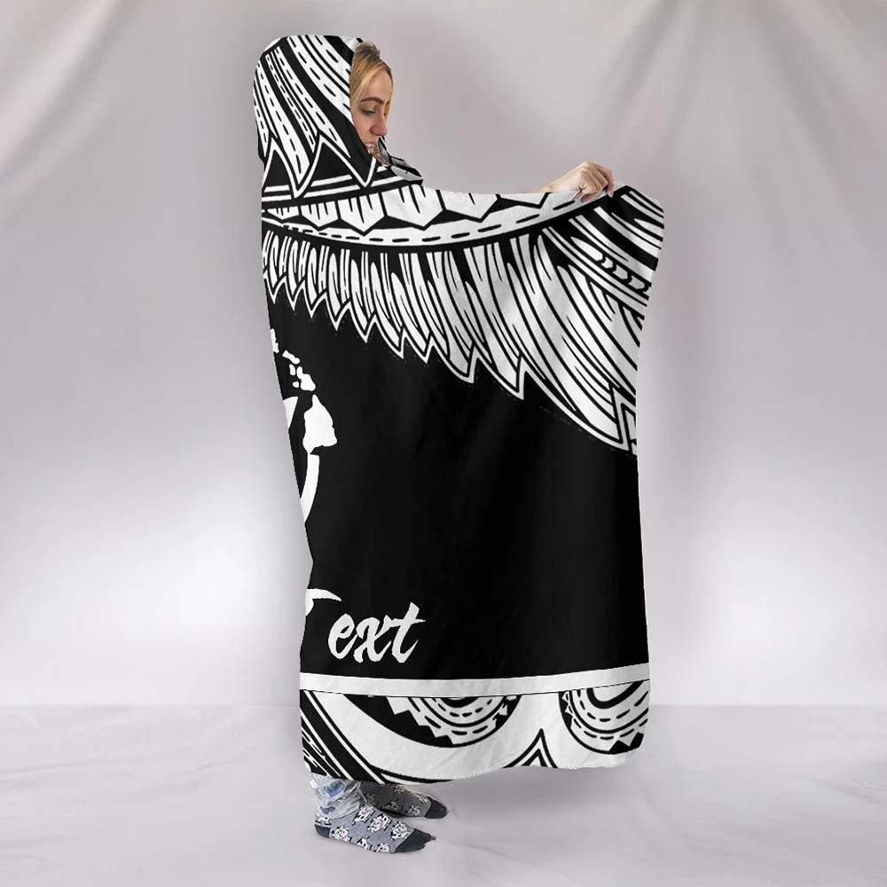 Hawaii Polynesian Custom Personalised Hooded Blanket - Hawaii Pride White Version