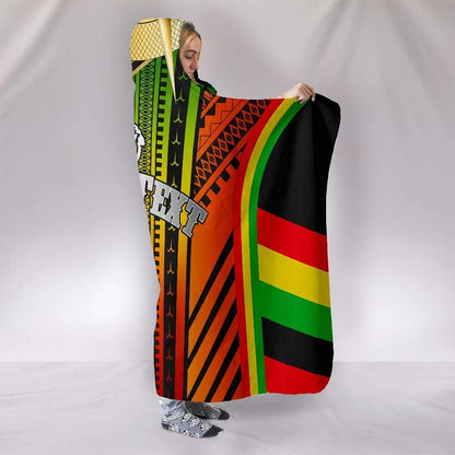 Hawaii Polynesian Custom Personalised Hooded Blanket - Tribal Ornamental