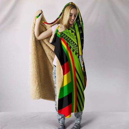 Hawaii Polynesian Custom Personalised Hooded Blanket - Tribal Ornamental