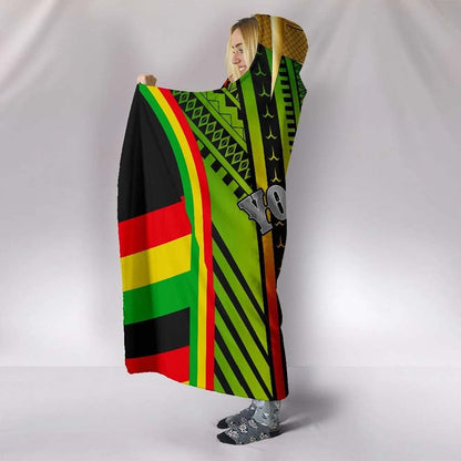 Hawaii Polynesian Custom Personalised Hooded Blanket - Tribal Ornamental