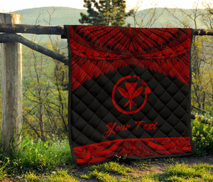 Hawaii Polynesian Custom Personalised Premium Quilt - Hawaii Pride Red Version