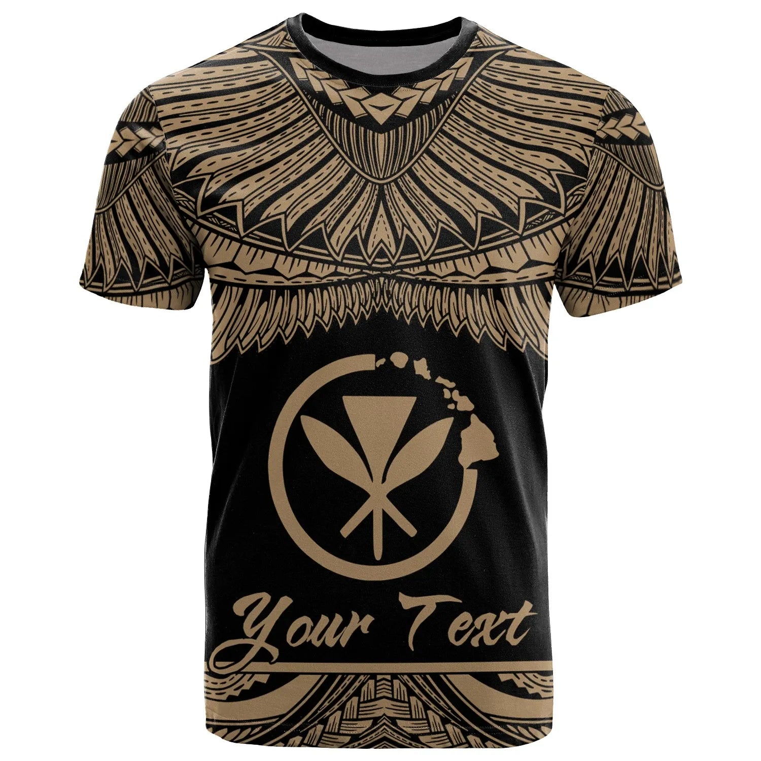 Hawaii Polynesian Custom Personalised T-Shirt - Hawaiian Pride Gold Version