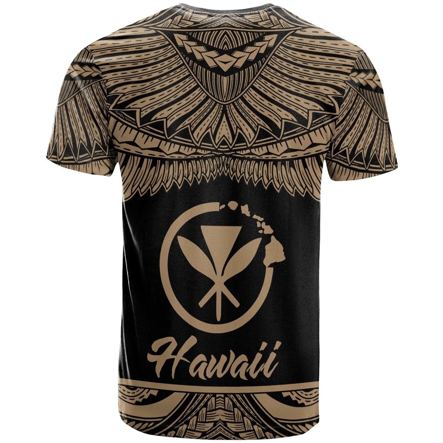 Hawaii Polynesian Custom Personalised T-Shirt - Hawaiian Pride Gold Version