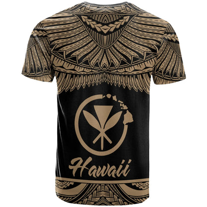 Hawaii Polynesian Custom Personalised T-Shirt - Hawaiian Pride Gold Version