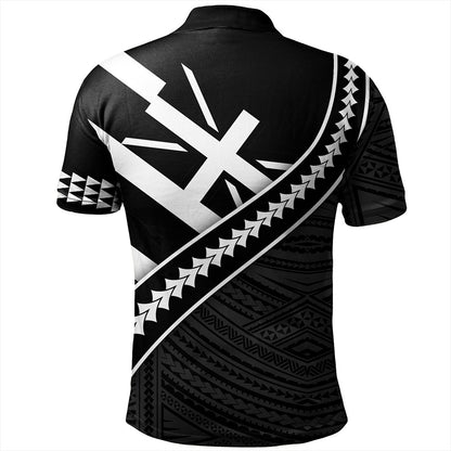 Hawaii Polo Shirt Polynesian Flag Black Unique Style