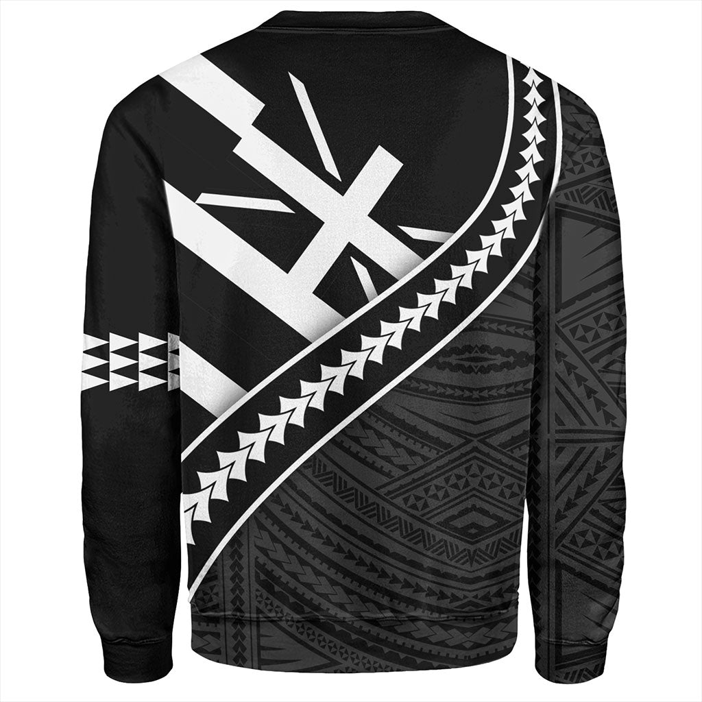 Hawaii Sweatshirt Polynesian Flag Black Unique Style