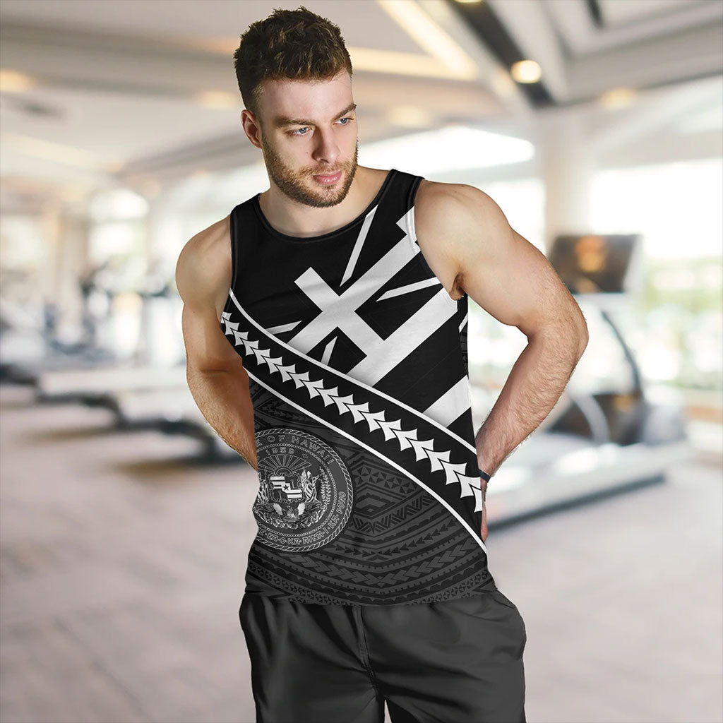 Hawaii Tank Top Polynesian Flag Black Unique Style