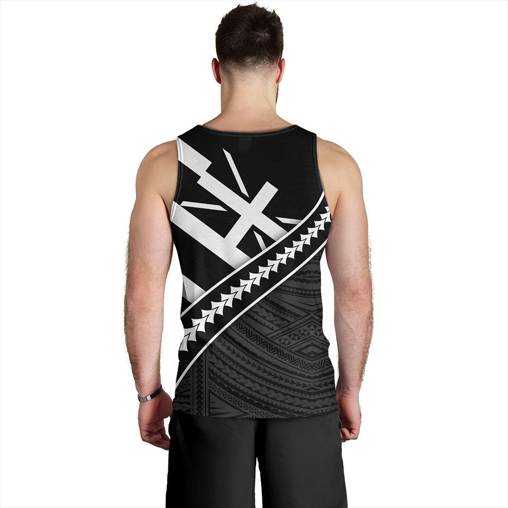Hawaii Tank Top Polynesian Flag Black Unique Style