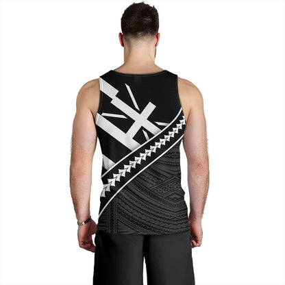 Hawaii Tank Top Polynesian Flag Black Unique Style