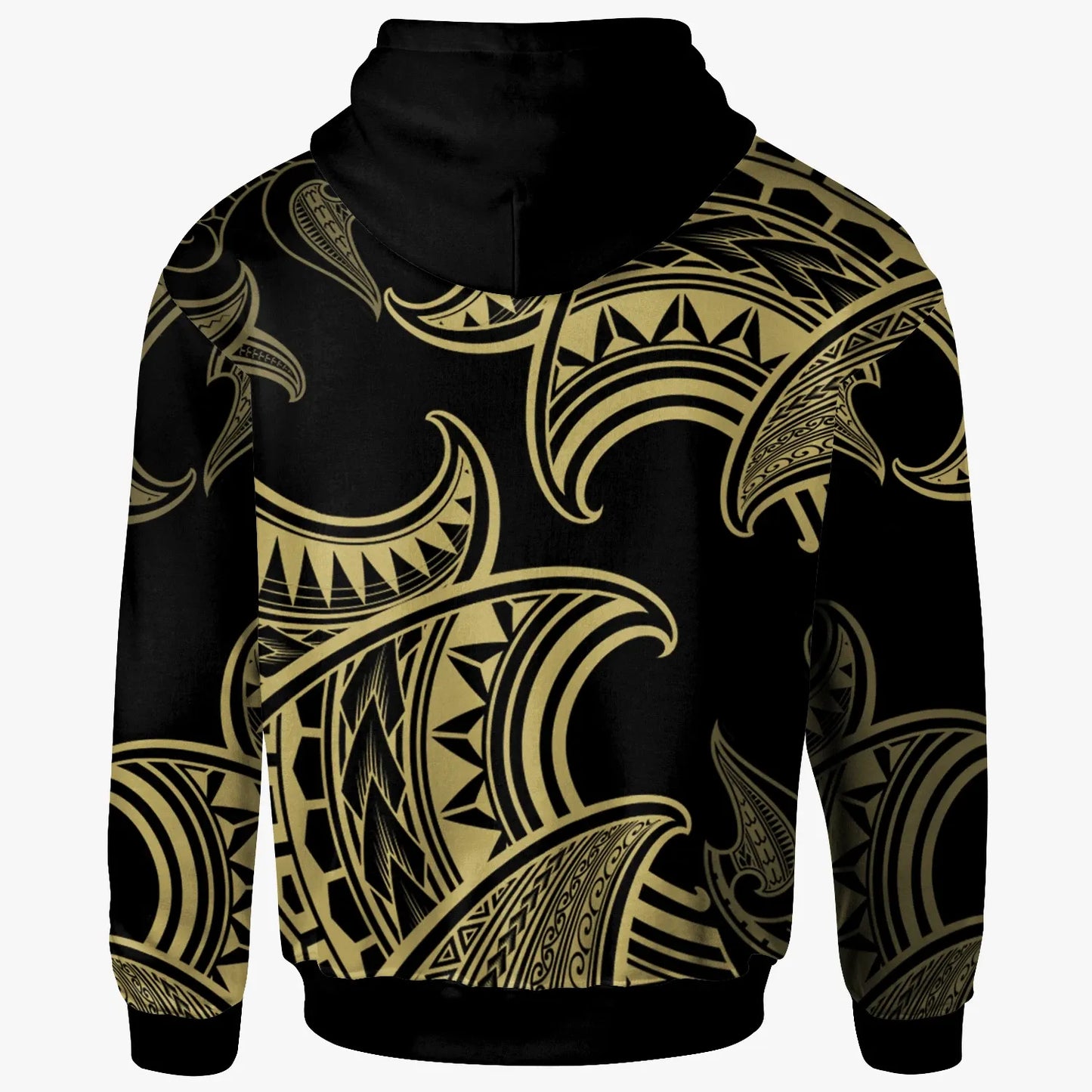 Hawaii Polynesian Hoodie - Hammerhead Shark Tribal Pattern
