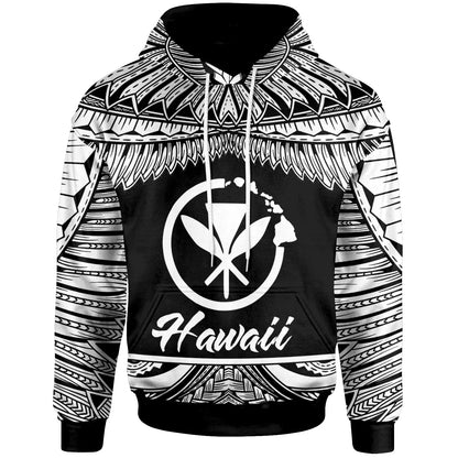 Hawaii Polynesian Hoodie - Hawaii Pride White Version