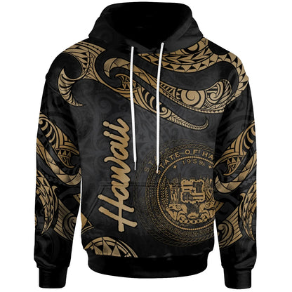 Hawaii Polynesian Hoodie - Poly Tattoo Gold Version