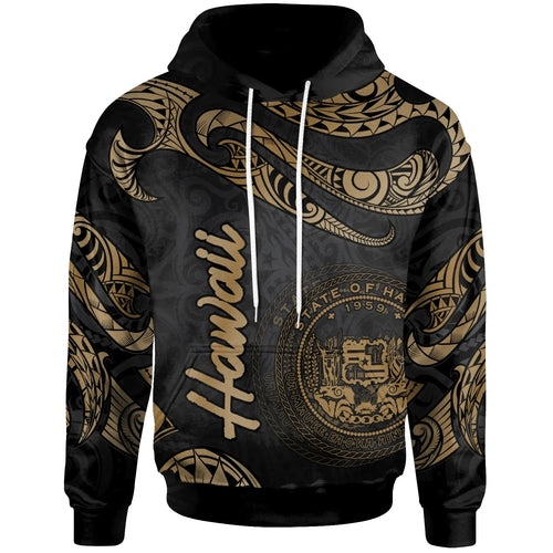 Hawaii Polynesian Hoodie - Poly Tattoo Gold Version
