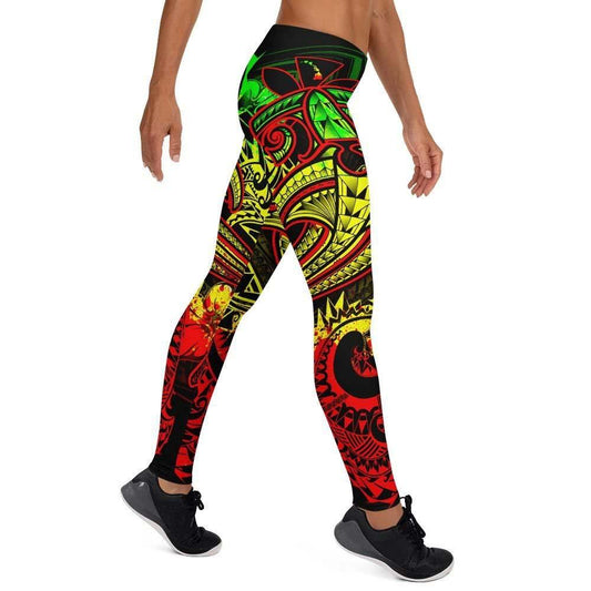 Hawaii Polynesian Legging - Kanaka Maoli Reggae Shark Polynesian Tattoo