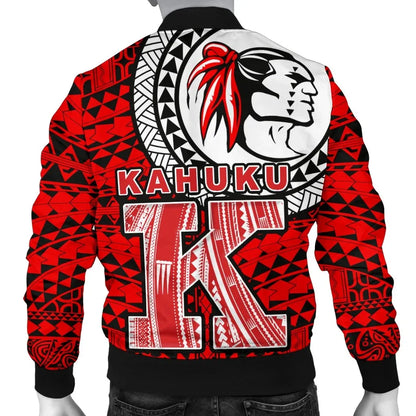 Hawaii Polynesian Bomber Jacket - Red Raider Kahuku