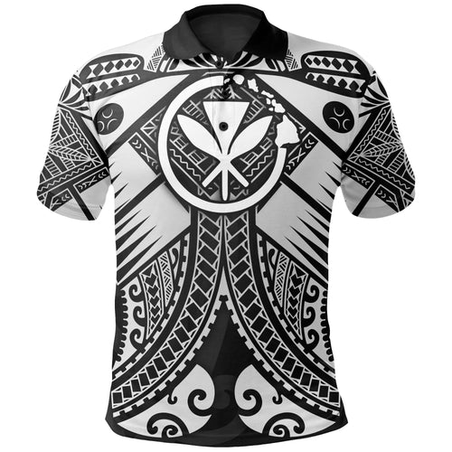 Hawaii Polynesian Polo Shirt - color Kanaka Maoli Map
