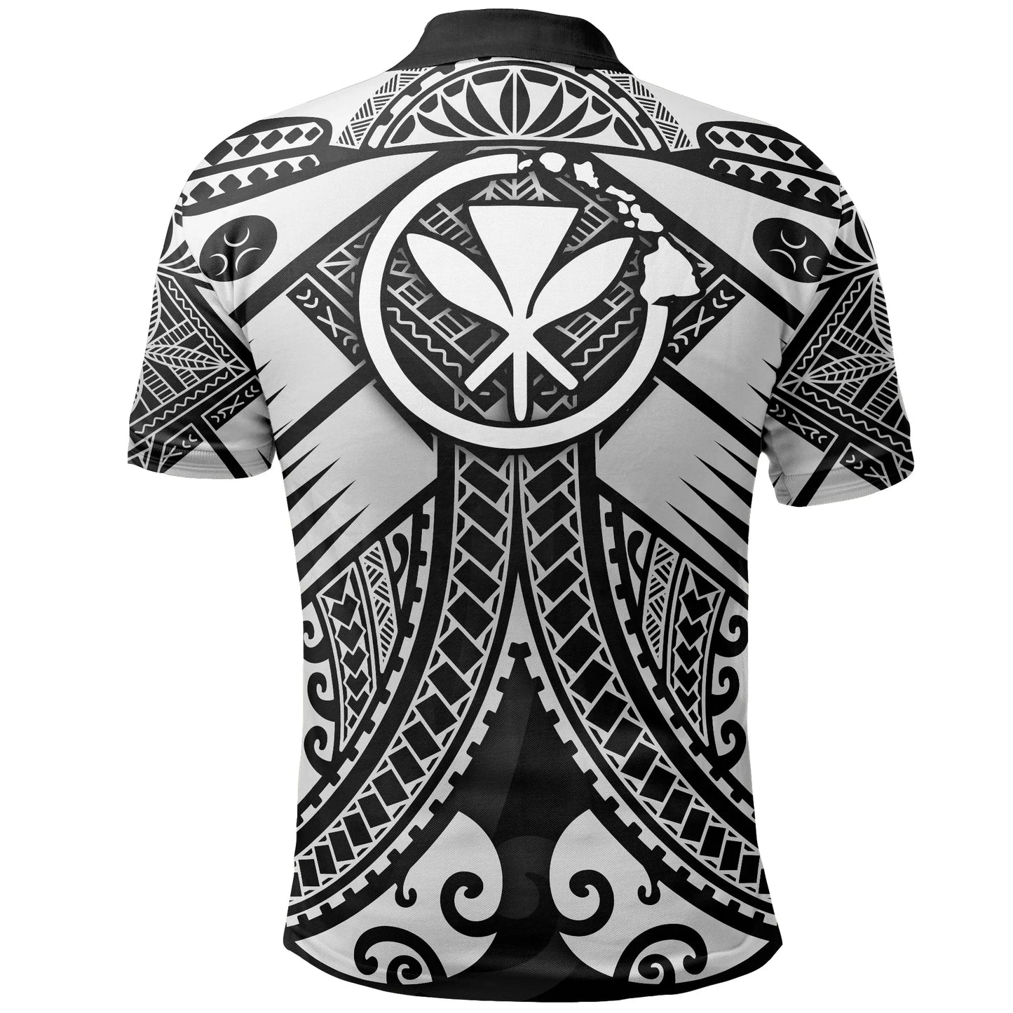 Hawaii Polynesian Polo Shirt - color Kanaka Maoli Map