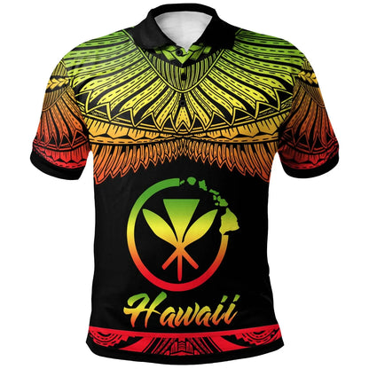 Hawaii Polynesian Polo Shirt - Poly Tattoo Reggae Version