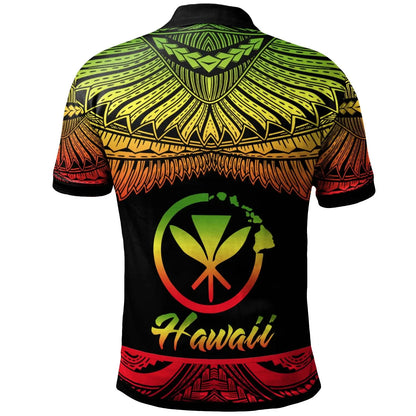 Hawaii Polynesian Polo Shirt - Poly Tattoo Reggae Version