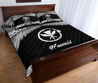 Hawaii Polynesian Quilt Bed Set - Hawaii Pride White Version