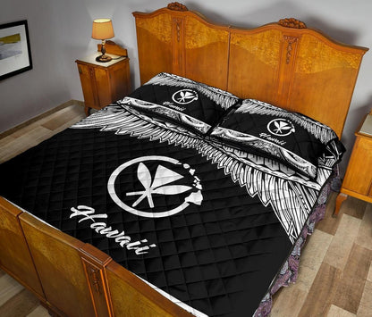 Hawaii Polynesian Quilt Bed Set - Hawaii Pride White Version