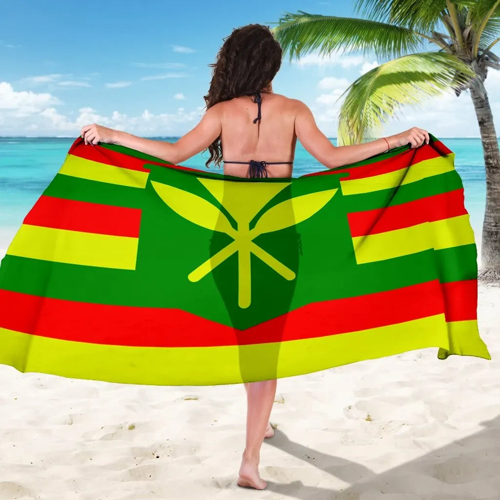Hawaii Polynesian Sarong - Kanaka Maoli Flag