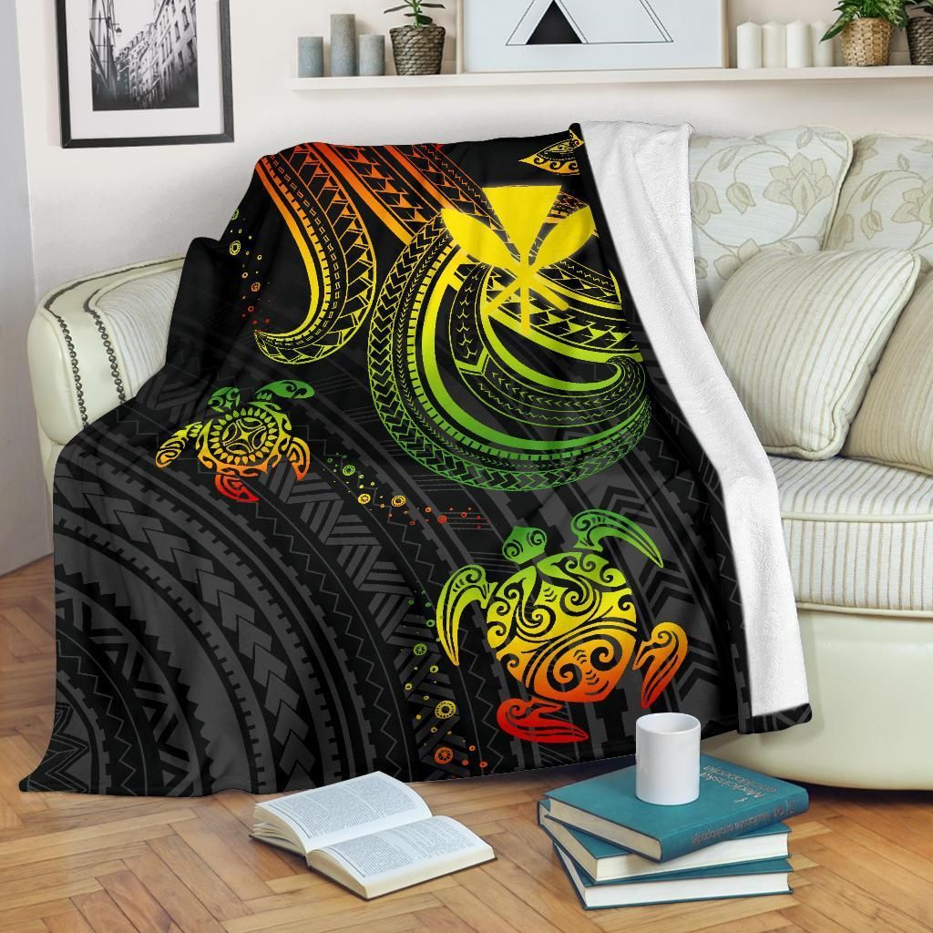 Hawaii Premium Blanket - Reggae Turtle