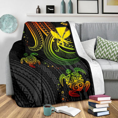 Hawaii Premium Blanket - Reggae Turtle