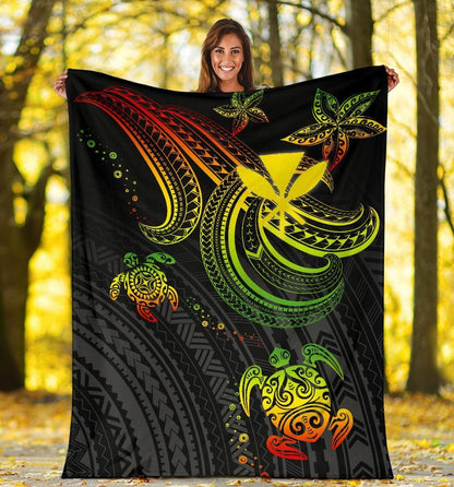 Hawaii Premium Blanket - Reggae Turtle