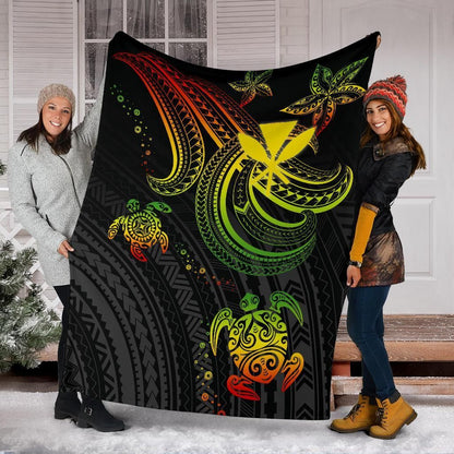 Hawaii Premium Blanket - Reggae Turtle