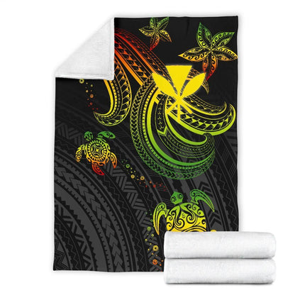 Hawaii Premium Blanket - Reggae Turtle