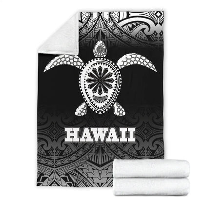 Hawaii Premium Blanket - Turtle Black Fog Style