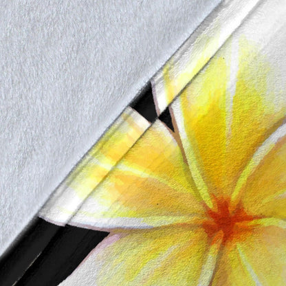 Hawaii Premium Blanket - Turtle Plumeria Flowers Polynesian Pattern