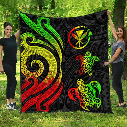 Hawaii Premium Quilt - Reggae Tentacle Turtle