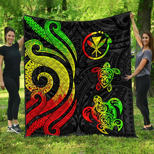 Hawaii Premium Quilt - Reggae Tentacle Turtle