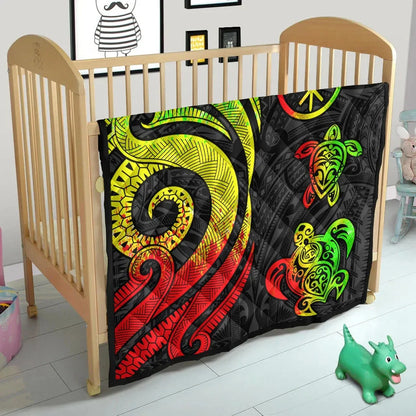 Hawaii Premium Quilt - Reggae Tentacle Turtle