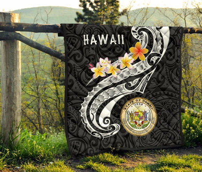 Hawaii Premium Quilt - Seal Polynesian Patterns Plumeria