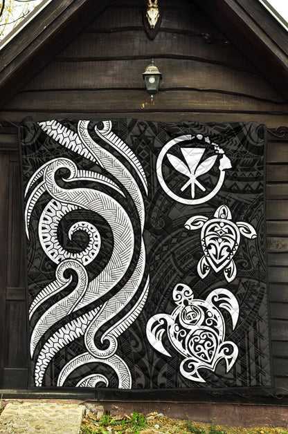 Hawaii Premium Quilt - White Tentacle Turtle