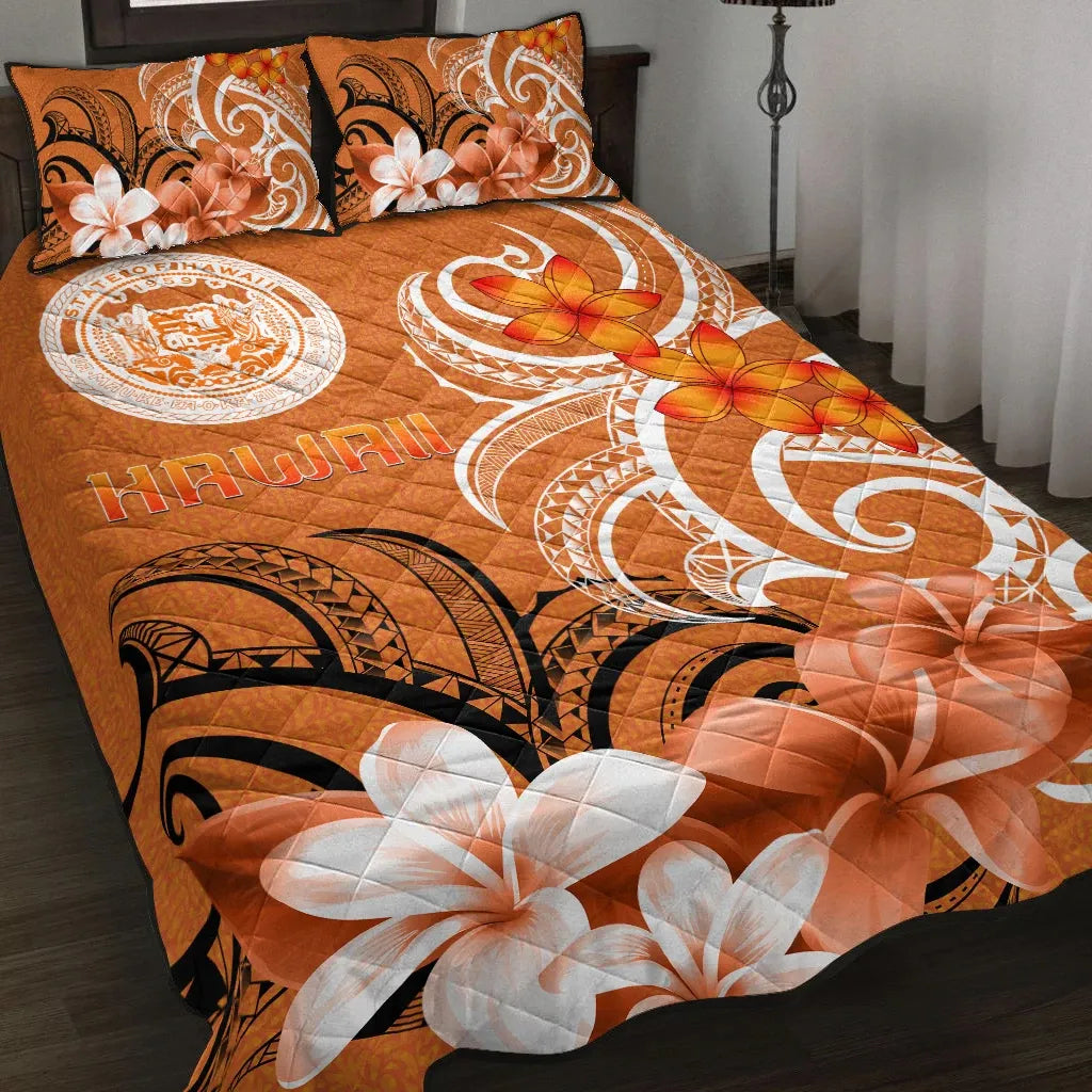 Hawaii Quilt Bed Set - Hawaii Seal Hawaiian Spirit