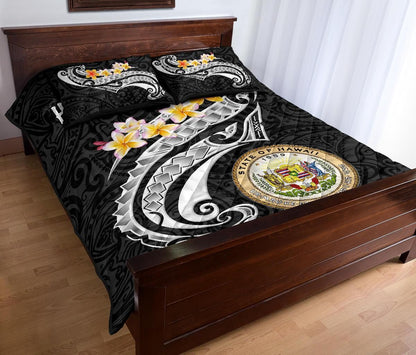 Hawaii Quilt Bed Set - Seal Polynesian Patterns Plumeria
