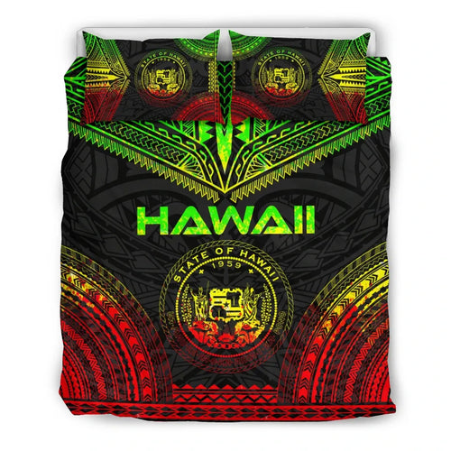 Hawaii Polynesian Chief Duvet Cover Set - Reggae Version
