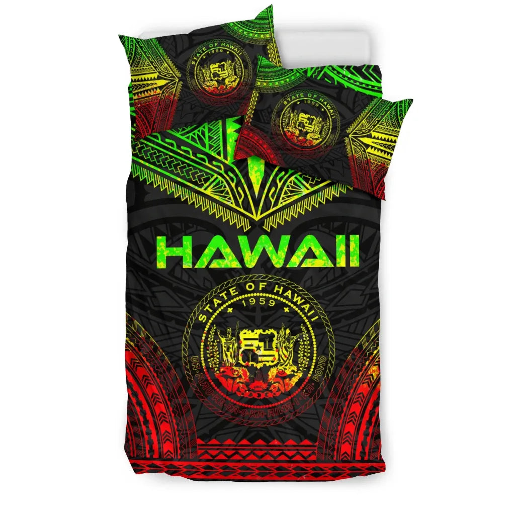 Hawaii Polynesian Chief Duvet Cover Set - Reggae Version